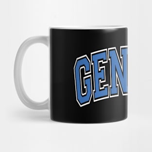 Geneseo Ny New York Varsity Blue Text Mug